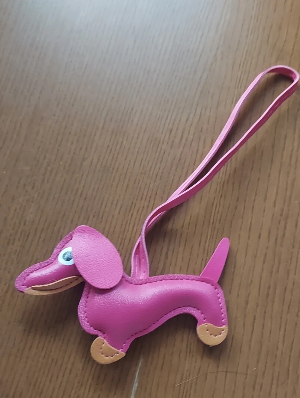 Kids Pink Dachshund Wristlet Bag Charm